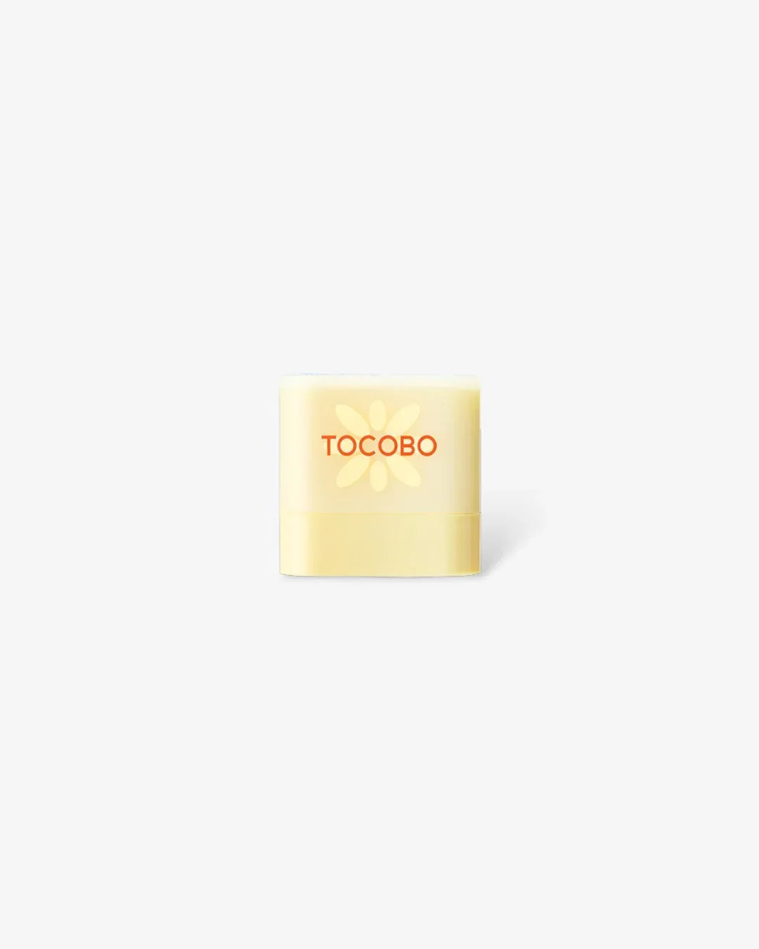 Yellow TOCOBO waterproof sun stick mini with flower design on white background