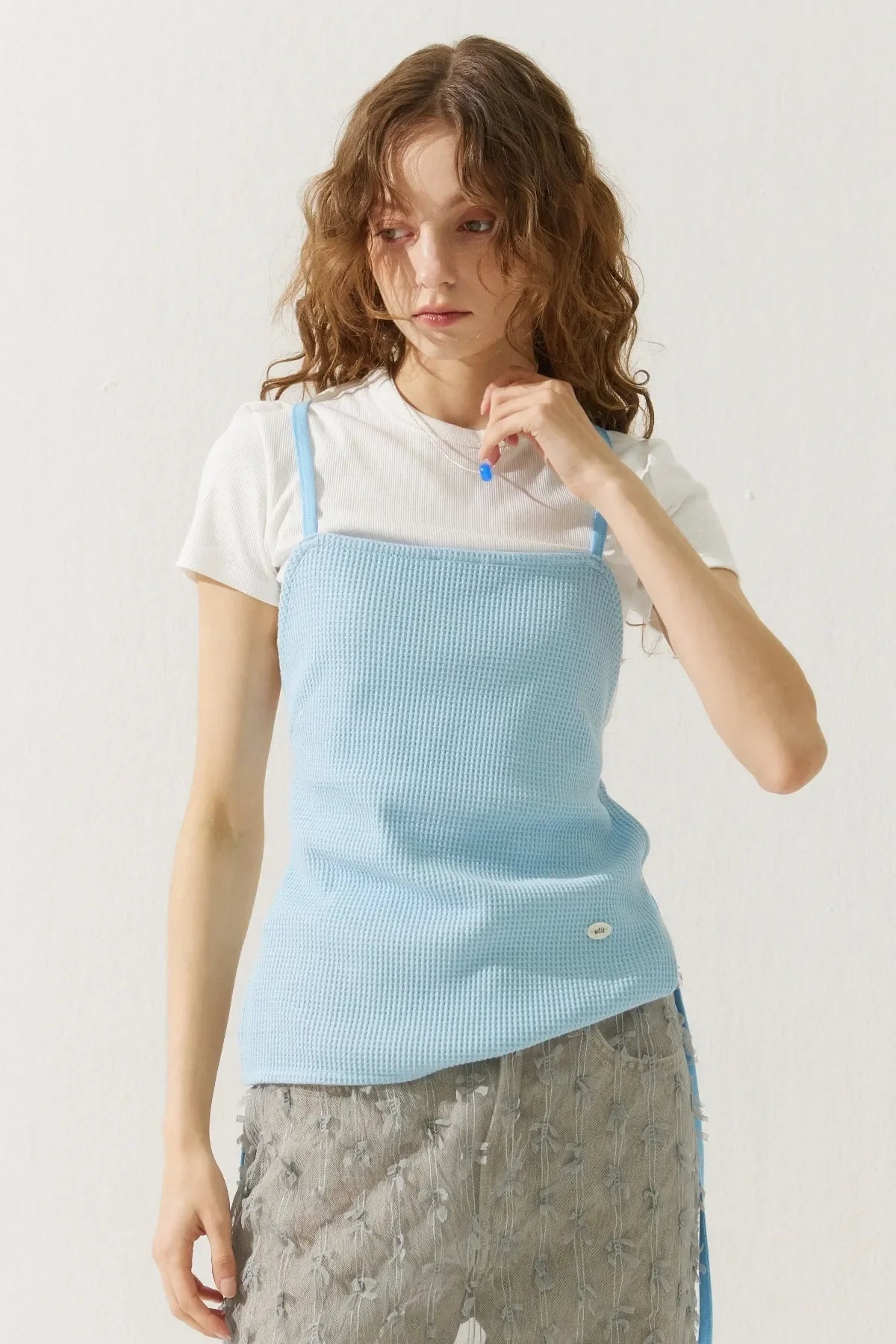 Waffle Open Back Top