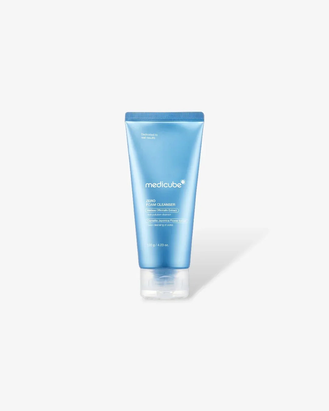 Medicube Zero Foam Cleanser blue tube with Melissa Officinalis and Camellia Japonica extracts, 120g