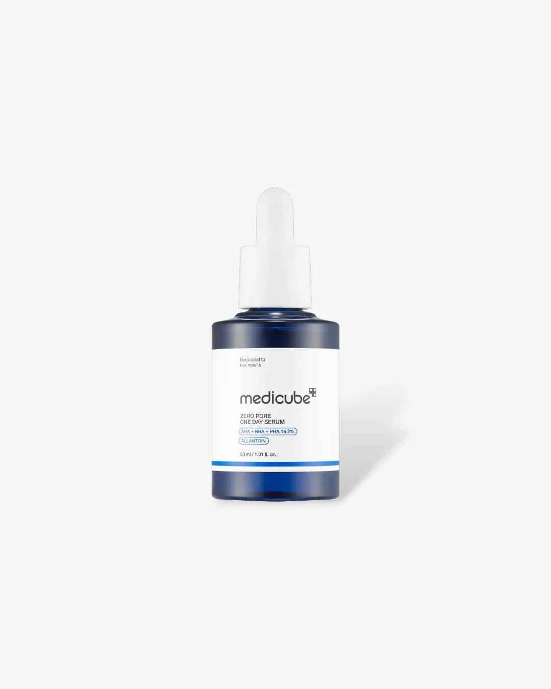Medicube Zero Pore One Day Serum 30ml bottle with dropper on white background